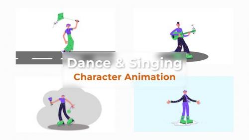 Videohive - Premiere Pro Solo Dance And Singing Character Animation Scene - 39673050 - 39673050