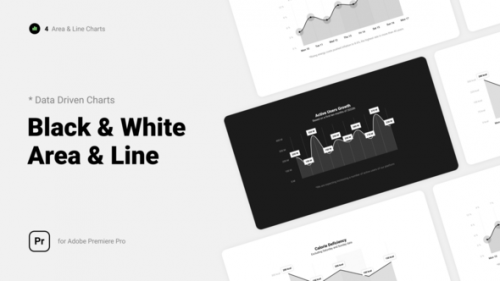 Videohive - Black & White — Line and Area Charts l MOGRT for Premiere - 39555562 - 39555562