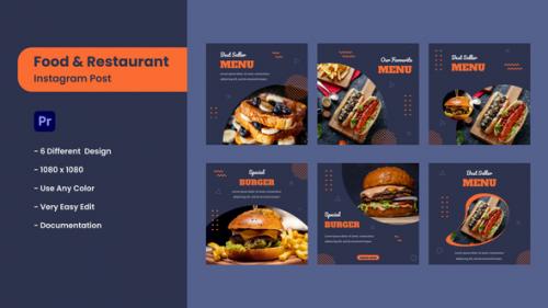 Videohive - Food & Restaurant Instagram Post MOGRT - 39644737 - 39644737