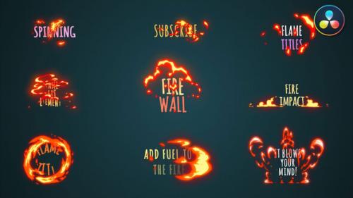 Videohive - Fire Cartoon Titles [Davinci Resolve] - 39659757 - 39659757