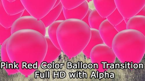 Videohive - Pink Red Balloon Transition Full Hd - 39638093 - 39638093