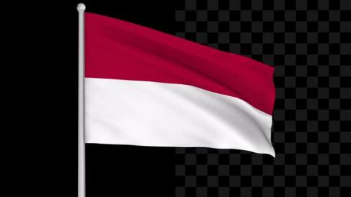 Videohive - Indonesia Flag Loop - 39638252 - 39638252