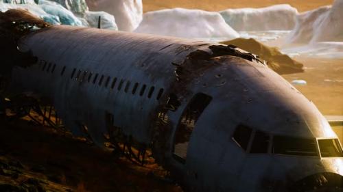 Videohive - Plane Crashed on a Mountain - 39648093 - 39648093