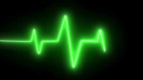 Videohive - Fast rhythm heart beat line symbol colorful neon, Heart beat pulse, NEON heart beat line symbol, EKG - 39655841 - 39655841