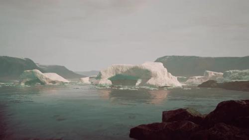 Videohive - Blue Icebergs of Antarctica with Frozen and Snow Covered Antarctic Scenery - 39658920 - 39658920