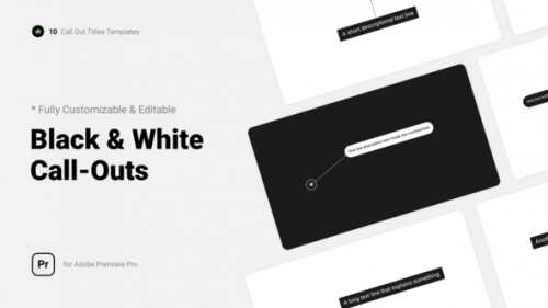 Videohive - Black & White Call Outs l MOGRT for Premiere Pro - 39557529 - 39557529