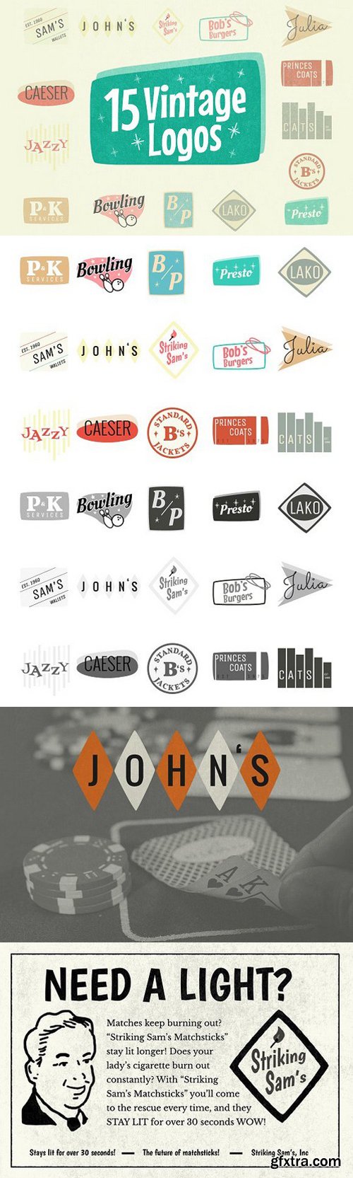 15 Vintage Logos - Volume #1