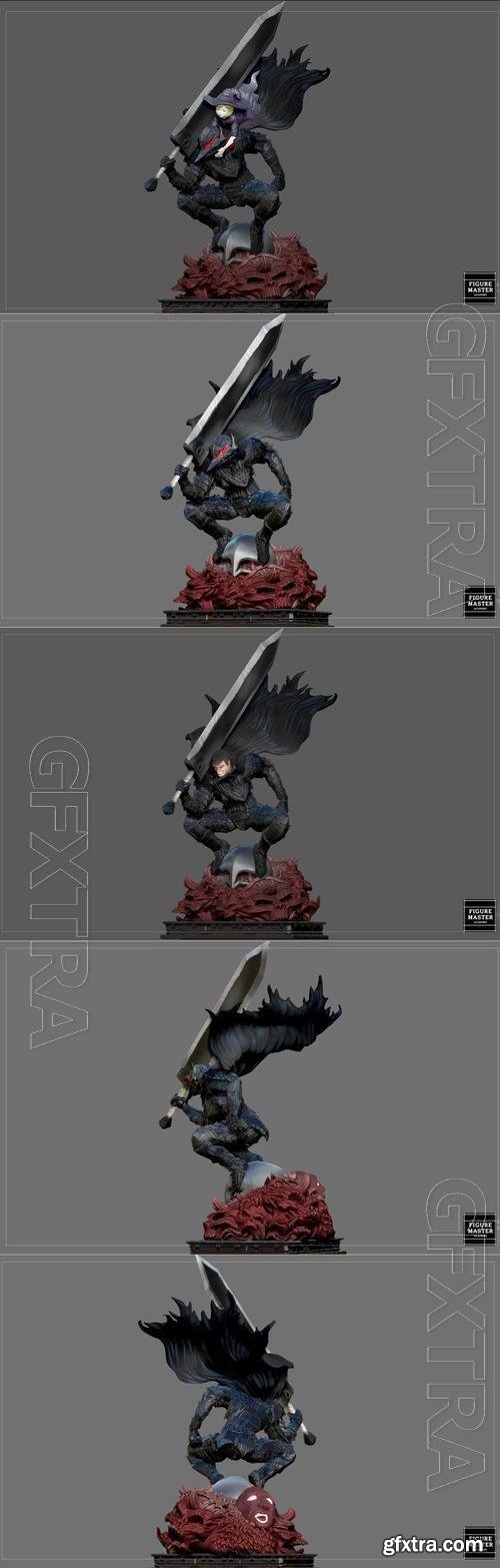 Berserk Guts Scierke Fantasy Anime Sword Character 3D Print