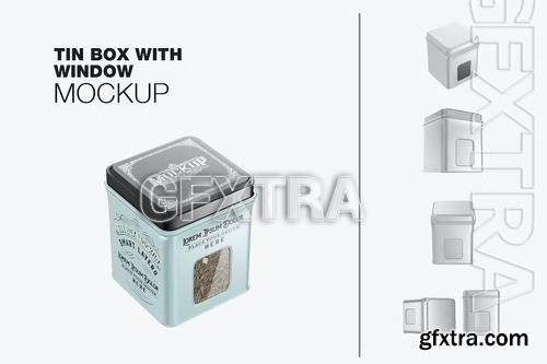 Tea Tin with Window Mockup KVPCRCV