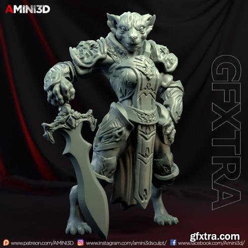 Tabaxi Paladin Female 3D Print