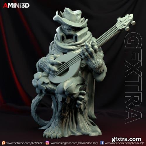 Tabaxi Bard 3D Print