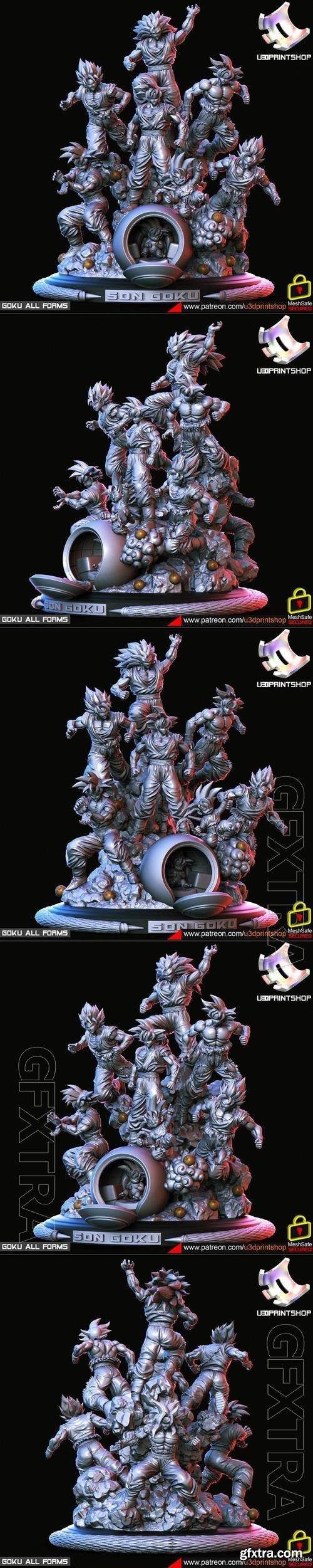 Goku, Todas as Formas - Dragon Ball 3D Print