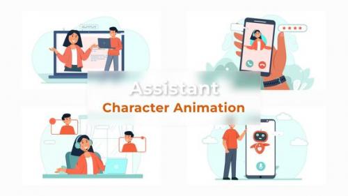 Videohive - Mogrt Virtual Assistant Premiere Pro Character Animation Scene - 39674715 - 39674715