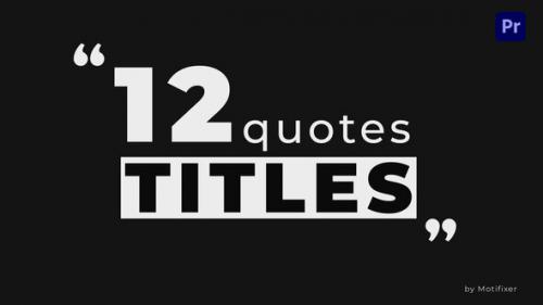 Videohive - Modern Quotes Titles | Premiere Pro - 39676190 - 39676190