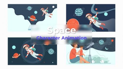 Videohive - Character Space Animation Premiere Pro Scene - 39690172 - 39690172