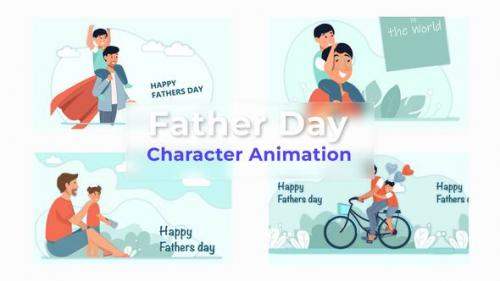 Videohive - Happy Fathers Day Character Animation Scene Premiere Pro - 39690303 - 39690303