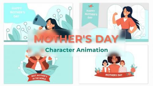 Videohive - Happy Mothers Day Character Animation Scene Premiere Pro - 39690719 - 39690719