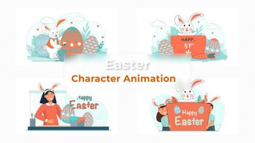 Videohive - Premiere Pro Easter Character Animation Scene - 39691111 - 39691111