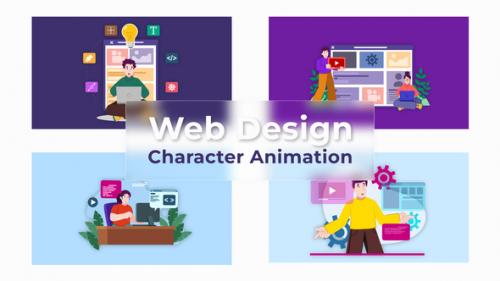 Videohive - Web Design Character Animation Scene Premiere Pro Template - 39691451 - 39691451