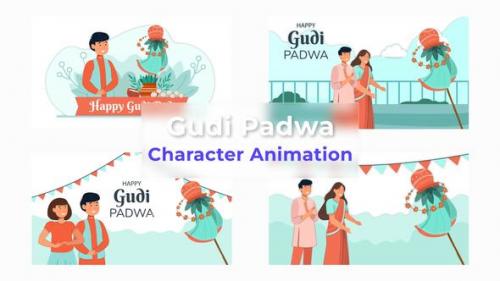 Videohive - Indian Traditional Festival Gudi Padwa Character Animation Scene - 39692231 - 39692231