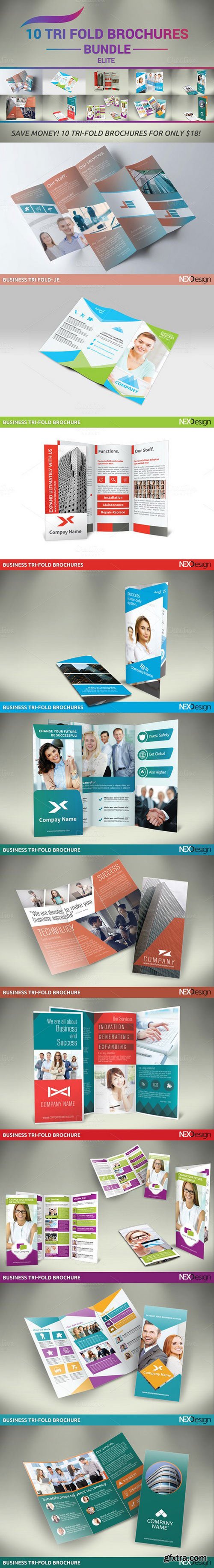 10 Tri-fold Brochures Bundle - Elite