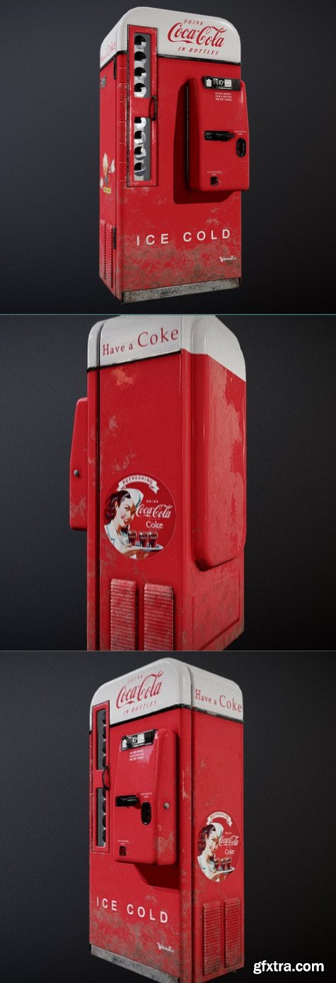 Coke Vending Machine 3D Model