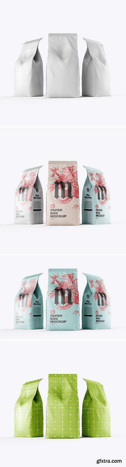 Set Plastic Bags Mockup HS7F6XN