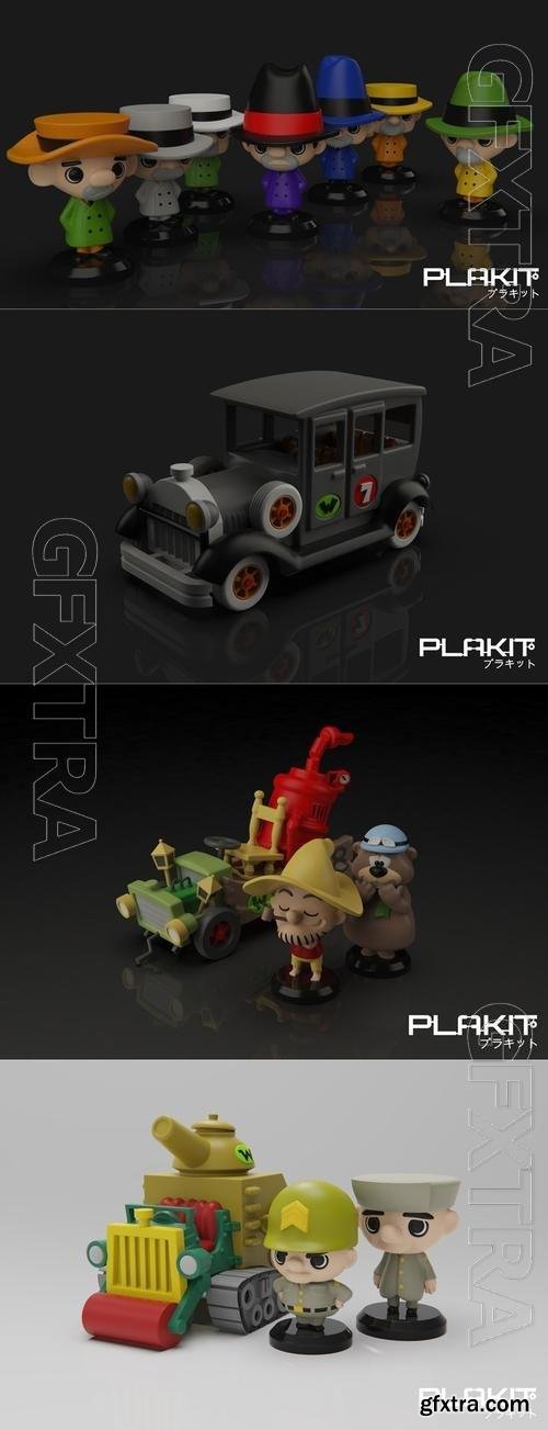 Plakit - Corrida Maluca Pack 3 3D Print