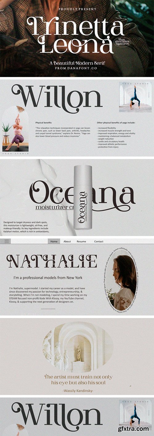 Trinetta Leona - Modern Serif Typeface