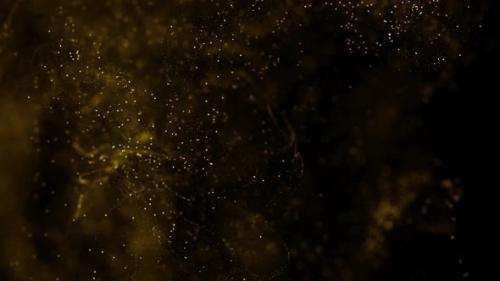 Videohive - Dust Gold Particles, random motion of particles.On beatiful relaxing Background. Glittering Particle - 39683513 - 39683513