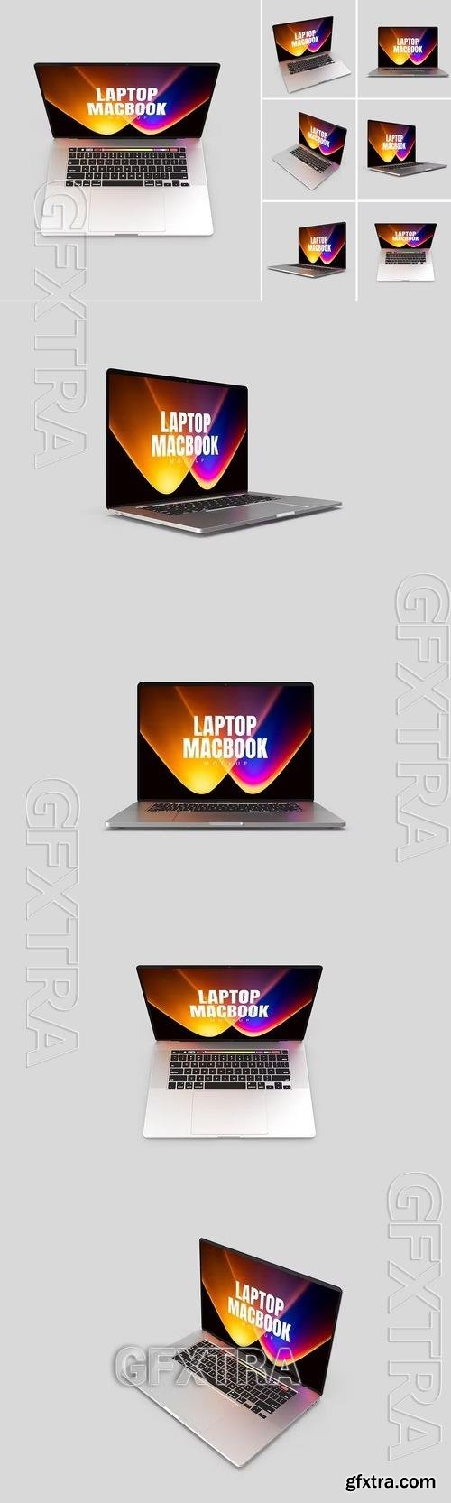 Laptop Macbook Display Web App Mock-Up GPAYNB4