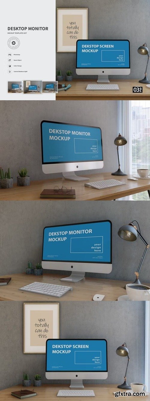 Desktop Monitor - Mockup Template VR