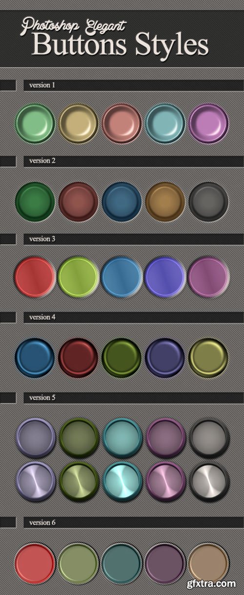 Elegant Buttons Styles for Photoshop