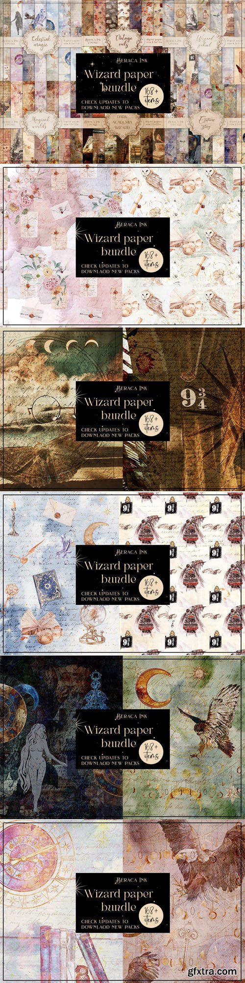 80+ Vintage Wizard Textures Bundle