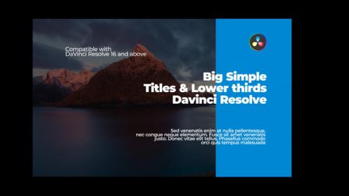 Videohive - Big Titles I DaVinci Resolve - 39701533 - 39701533