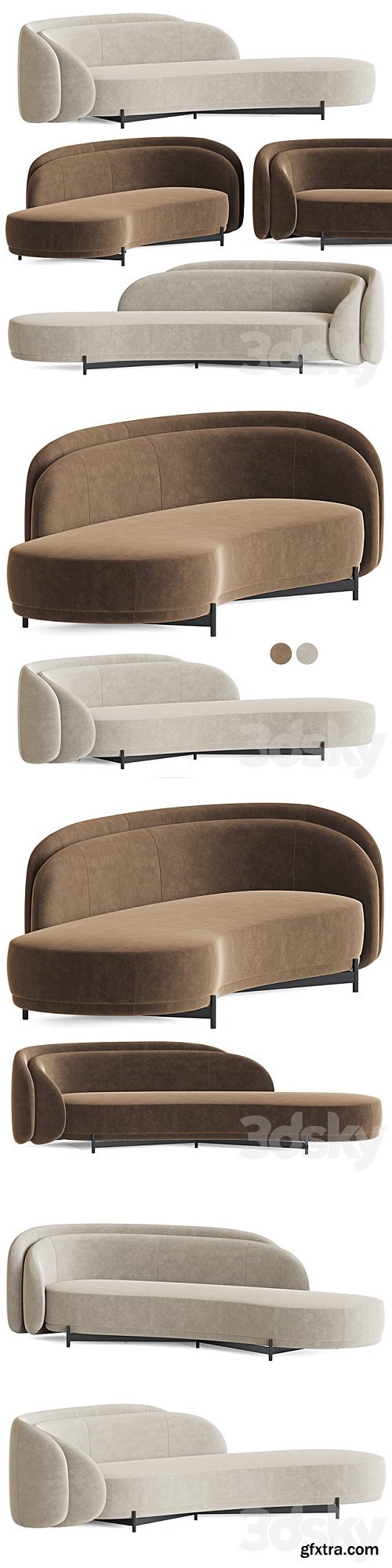 Layered back sofa