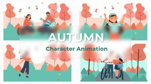 Videohive - Premiere Pro Autumn Character Animation Scene - 39725527 - 39725527