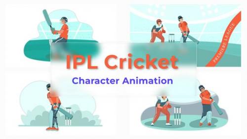 Videohive - IPL Cricket Match Character Animation Scene - 39725855 - 39725855