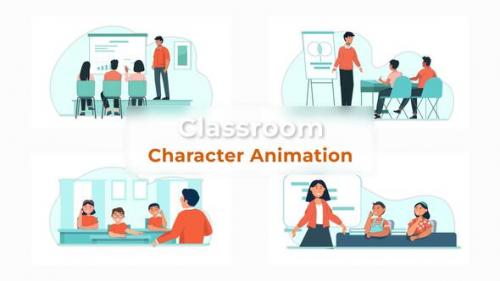 Videohive - Offline Class Room Character Animation Scene - 39725901 - 39725901