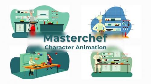 Videohive - Premiere Pro Masterchef Character Animation Scene - 39741023 - 39741023