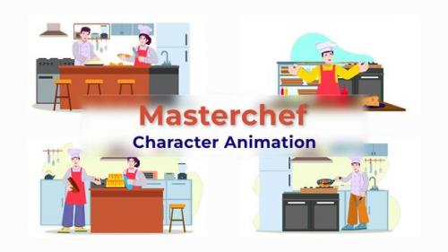 Videohive - Hotel Masterchef Character Animation Scene - 39741060 - 39741060