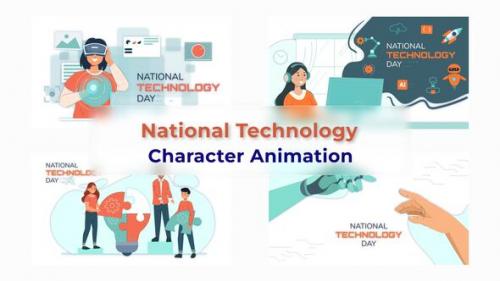 Videohive - National Technology Day Character Animation Scene - 39741090 - 39741090