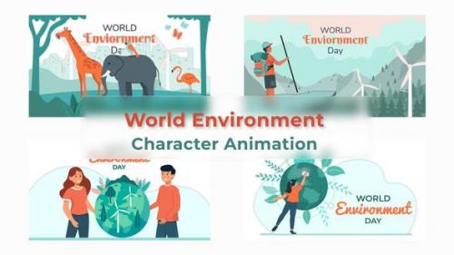 Videohive - World Environment Day Character Animation Scene - 39741115 - 39741115