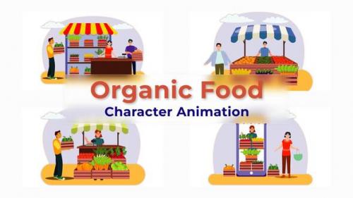 Videohive - Premiere Pro Organic Food Shop Animation Scene - 39741155 - 39741155