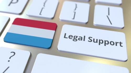 Videohive - Legal Support Text and Flag of Luxembourg on the Keyboard - 39712750 - 39712750