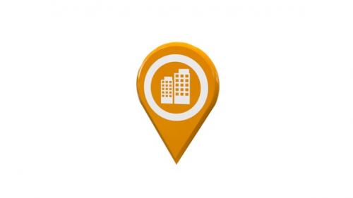 Videohive - Apartment 3D Map Location Pin Orange V7 - 39714337 - 39714337
