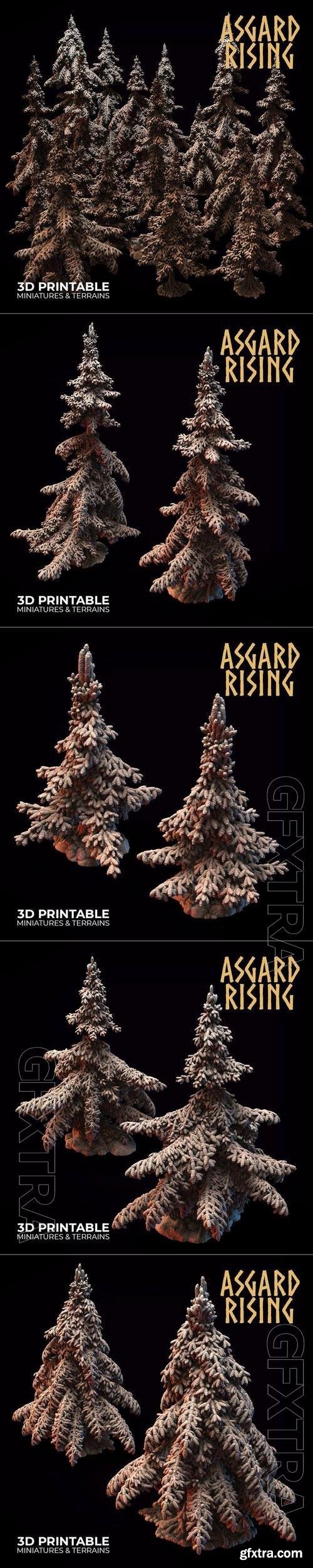 Conifers Spruce Modular Forest Set 3D Print