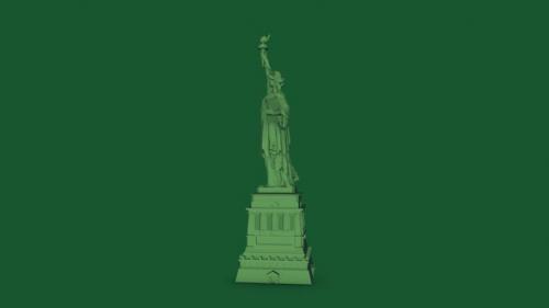Videohive - Statue Of Liberty Dark Green - 39726177 - 39726177