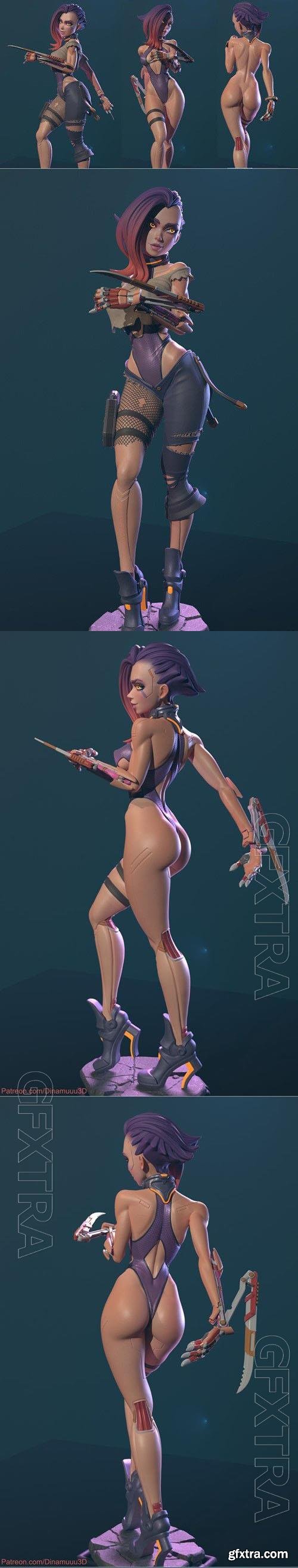 Cyberpunk Girl - Blossom 3D Print