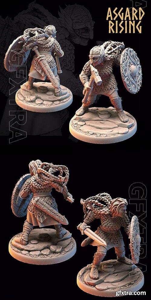 Shieldmaiden Chieftain Aidda 3D Print